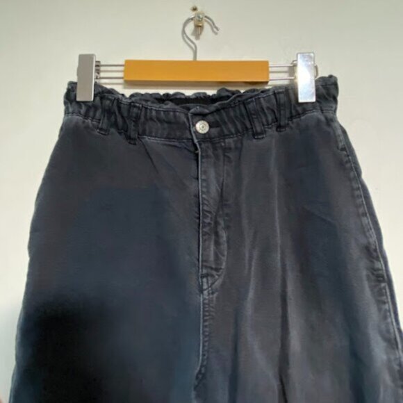 PILCRO Black Denim Paperbag Waist Women's Cropped Jeans Size 27 Petite - Picture 3 of 10